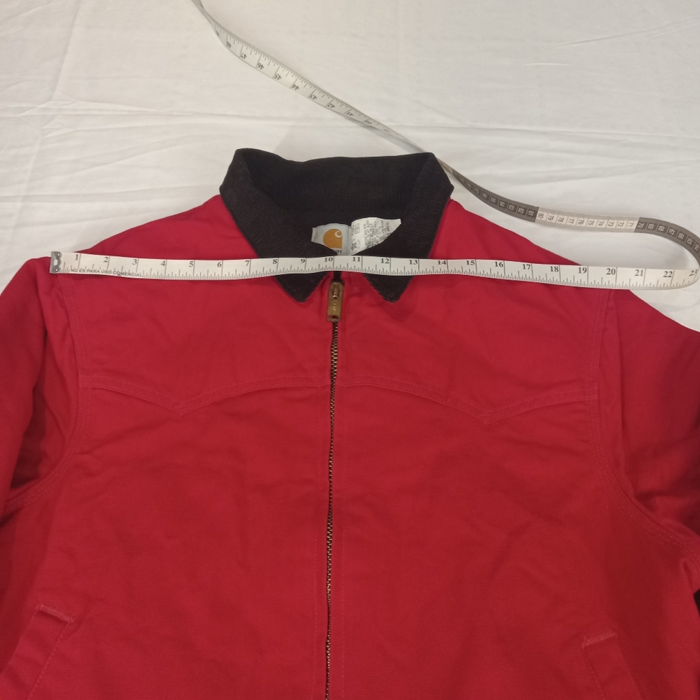 Carhartt Men's Vintage Red Full Zip  Insulated Lined Jacket - Picture 9 of 16